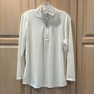 Coral Bay Cream Long Sleeve Polo Top